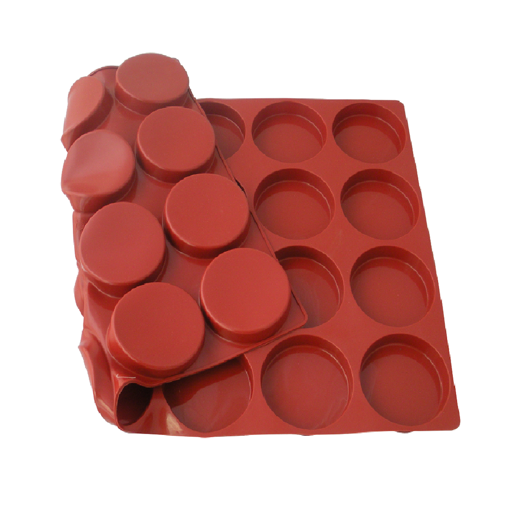 SILICONE MAT 40x60 ROUND 24st ø90mm  
