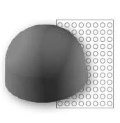 SILICONE MAT 40x60 HALF SPHERE 96st ø31mm 
