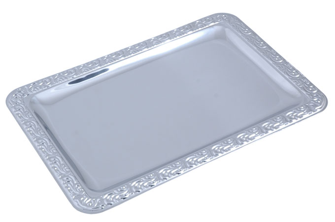 SERVING PLATE 350x240mm PATTERNED EDGE