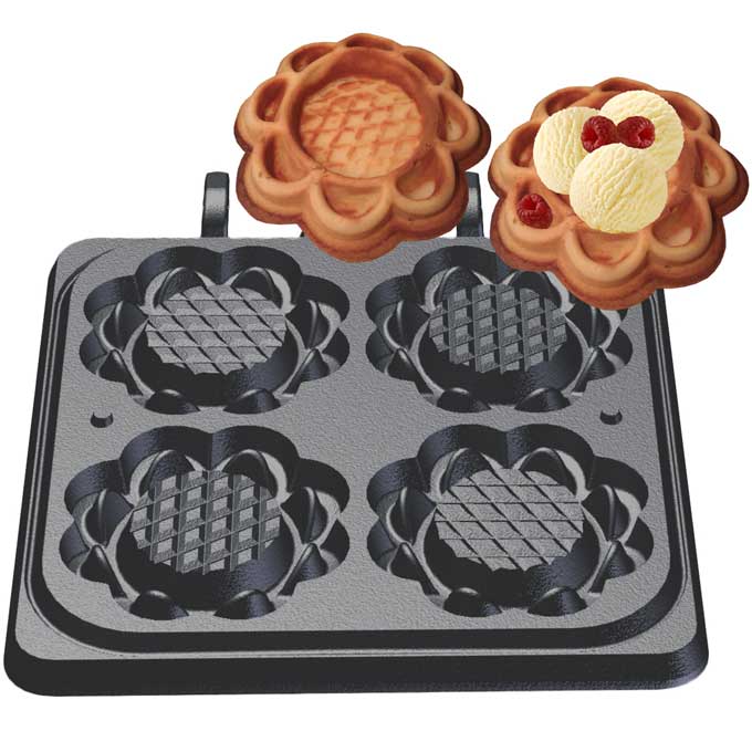 STEGEPLADE vaffel-BAKELSE 4 vaffel 'BakingSystem' **OUTLET**