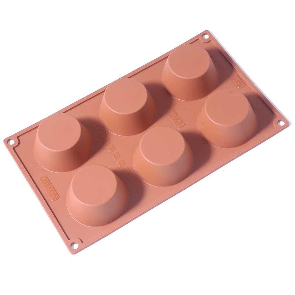 SILIKONEFORM GN1/3 RUND MUFFIN 6st ø70mm 