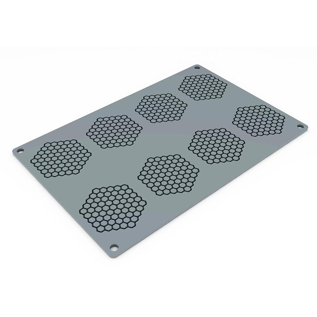 SILIKONEFORM 20x30 HONEYCOMB 8stk 67,5mm
