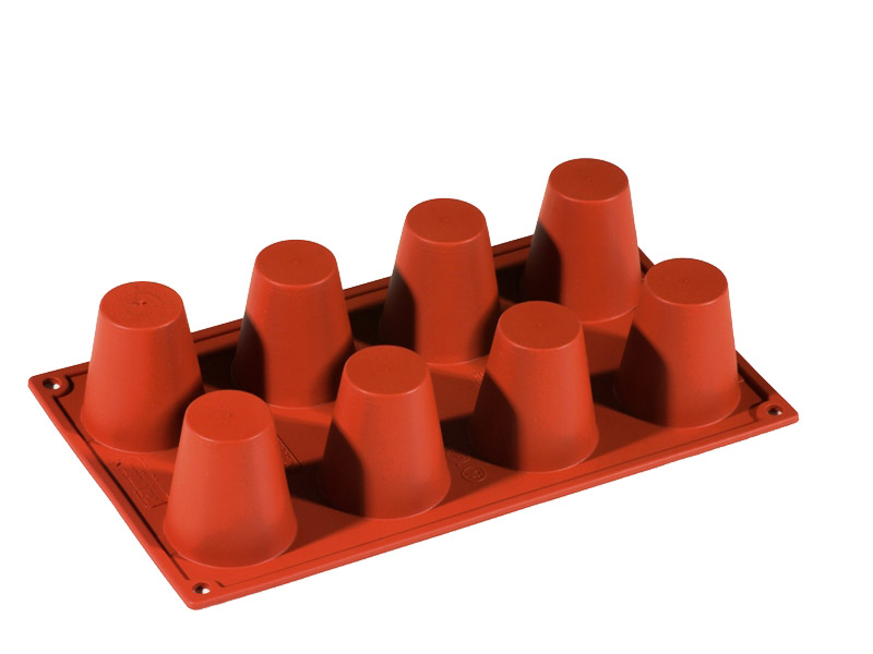 SILICONE MOULD GN1/3 ROUND BABA 8pcs ø55mm