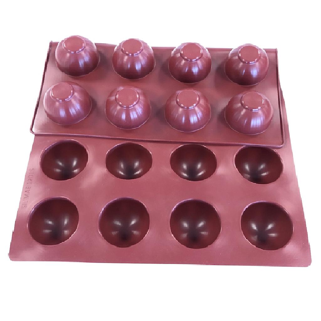 SILIKONMATTE 40x60 HALVKULE 24stk ø68mm 