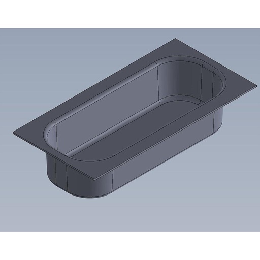 BRØDFORM 0,2L 130mm Dybtrukken PØLSEBRØD 