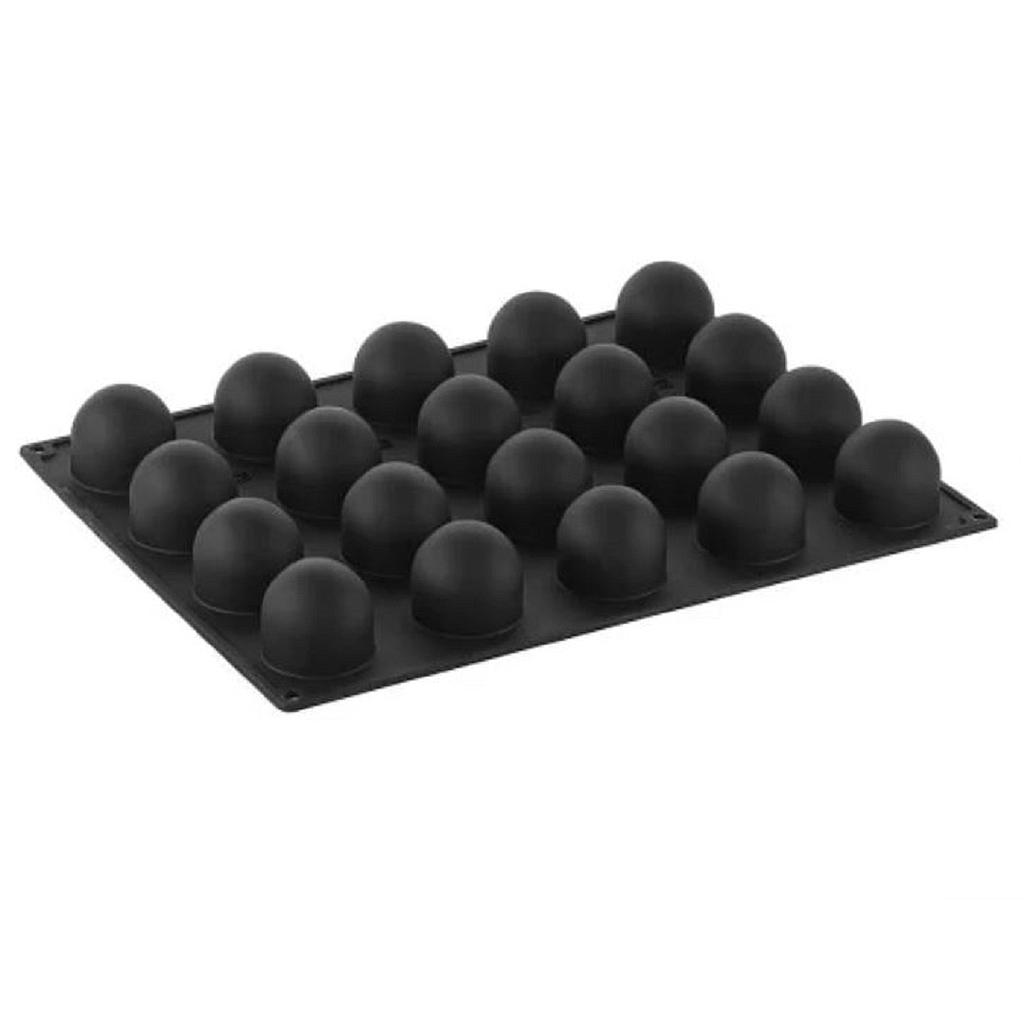 SILICONE MOULD 30x40 ROUND SPHERE 20pcs ø50mm