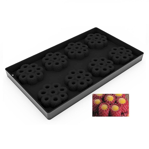 [PI-TOP23] SILIKONFORM 17x30 BRINGEBÆR 8stk ø62mm 