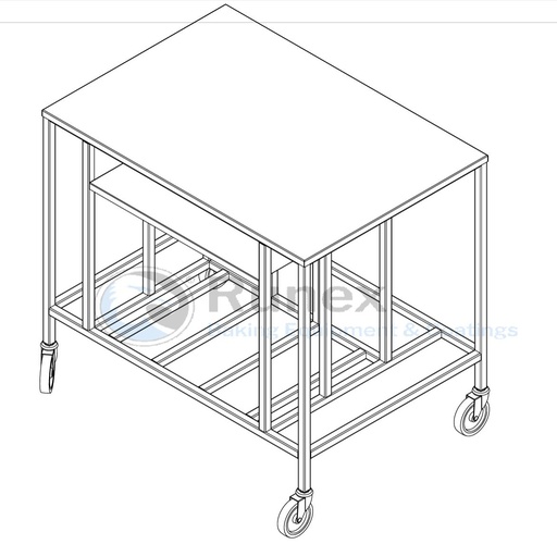 [TARX-1502004] TABLE TROLLEY 100x70cm 