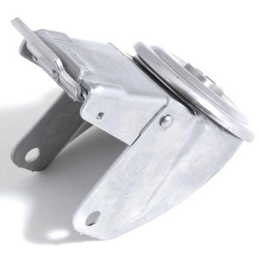[TR-050767] HJULGAFFEL ø100mm Centerhul BREMSE HÅRD Galvaniseret stål 
