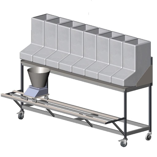 [TTRX-2206019] VEJEBORD med flyttbar HYLDE til vekt 