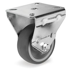 [TR-385303] HJUL KOMPLETT ø75mm FAST Brakettplate Galvanisert stål