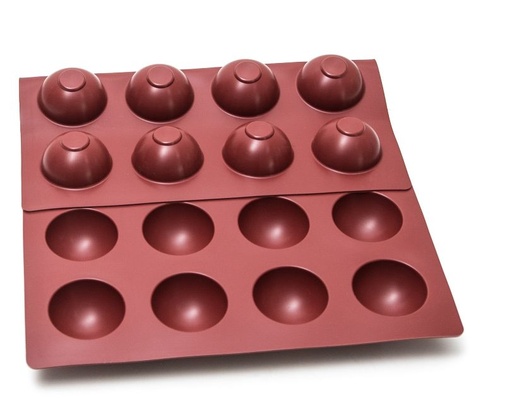 [MA-010759] SILIKONMATTE 40x60 HALVKULE 24stk ø70mm 